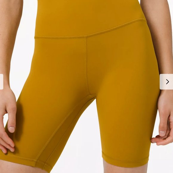 NWT Lululemon Align Bike Shorts Gold Spice Size 4 8” length - Picture 4 of 4